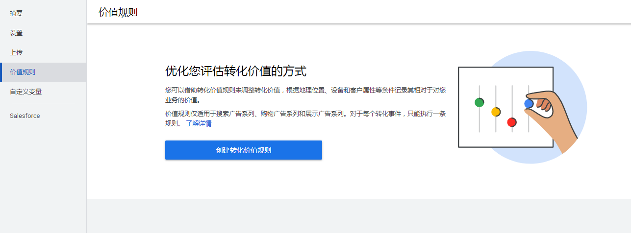 Google Ads 价值规则